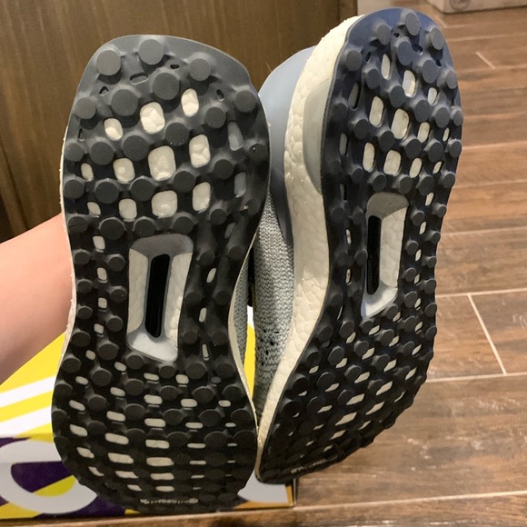 Adidas WMN Ultra Boost Uncaged Running Shoes US5.5 Light Grey/Baby Blue & Pink - Picture 6 of 12